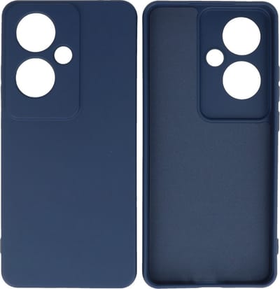 Hoesje Geschikt voor de Oppo Reno 11F - Fashion Backcover Hoesje - Colorful Telefoonhoesje - Navy