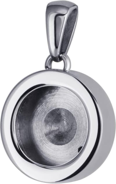Quiges RVS Verwisselbare Mini Munt Ketting Hanger Houder Medaillon Schroefsysteem Zilverkleurig Glans
