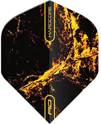 Dart Flights Hardcore Radical Golden Strike - 12 Stuks in 4 Sets
