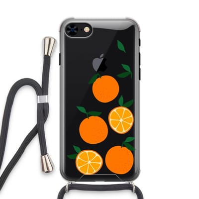 Case Company® - Hoesje met koord geschikt voor iPhone 8 hoesje met Koord - Will you be my clementine - Telefoonhoesje met Zwart Koord - Bescherming aan alle Kanten en Over de Schermrand