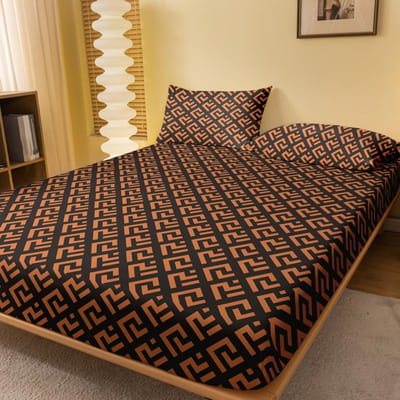 1 Stuk Louis Patroon Mat Laken, Slaapkamer Bedrukt Sprei, Beddengoed (Exclusief kussenslopen) 71x132cm brown