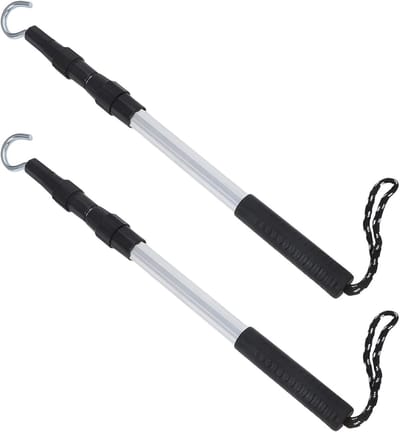 Zolderladder Uittreksysteem - Trekstok Haak - Zolderluik Openen - Verstelbaar Aluminium Ontwerp - 41-90 cm - Zilver