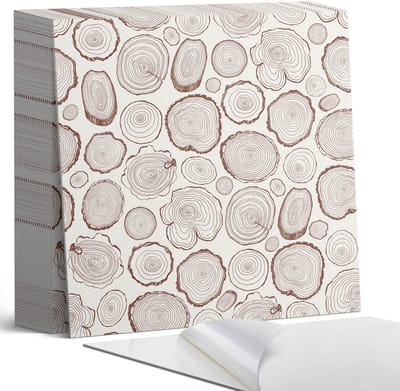 Coloray Plaktegels - Boomstampatronen op de achtergrond Zelfklevende Tegels - 20 cm x 20 cm - Bruin Plaktegels - 20 stuks - Vierkant PVC Tegels - Plaktegels Badkamer - Plaktegels Vloer - Vinyl Tegels - Wandtegel Zelfklevend