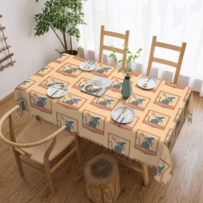 Remy Ratatouille Pak Aangepaste Rechthoekige Tafelkleed Waterdichte Tafelhoes voor Eetgelegenheden Tafelkleed 137x183cm