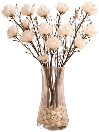 Mica Decorations Kunstbloemen Magnolia takken - 4x - 90 cm - wit - Kunst zijde - Boeket - stelen - siertakken