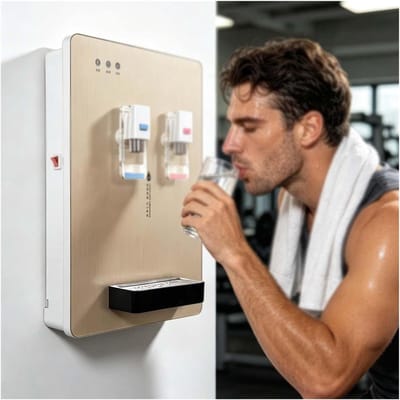 Waterkoeler Dispenser - Warm Koud Water - Direct Drinkwater - Ruimtebesparend Ontwerp - 42x32x12 cm - Goud