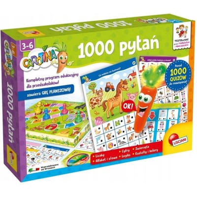 Voor een cadeau het slimme spel lisciani carotina 1000 vragen educatief spel