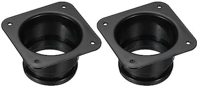 Duct Connector Flens voor Droger - 4 inch Vierkant naar Ronde Kanaalplaat - 2 Pack Ventilatie Accessoires