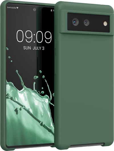 kwmobile telefoonhoesje geschikt voor Google Pixel 6 - Hoesje met siliconen coating - Smartphone case in dennengroen