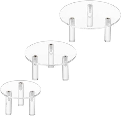 Set van 3 Acryl Ronde Display Risers 12/10/8cm - Duidelijke Stand voor Minifiguren, Sieraden en Verzamelobjecten