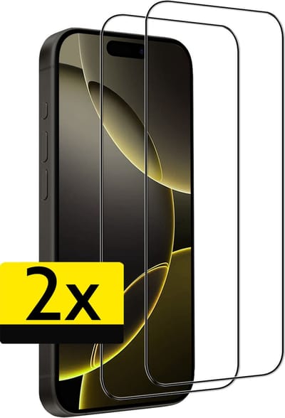 Screenprotector - Geschikt voor Apple iPhone 16 Pro - 2 Stuks - Full Cover - Beschermglas - Gehard Glas - Tempered Glass - Screen Protector