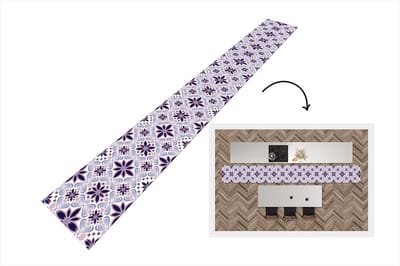 Keukenloper - Keukenmat - Bloemen - Luxe - Design - 400x50 cm - Keuken vloerkleed