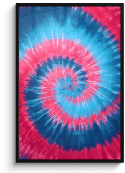 Poster in lijst - Fotolijst 80x120 cm - Posters - Spiraal - Roze - Draaiend - Posterlijst zwart - Decoratie - Wanddecoratie woonkamer - Muurdecoratie slaapkamer