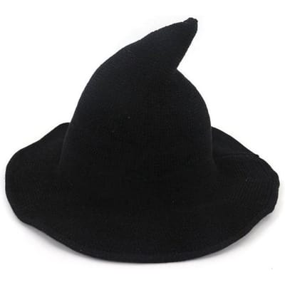 Moderne Heksenhoed Breihoed Maskerade Volwassenen Kinderen Halloween Heksenhoeden Cosplay Kostuum Hoed Halloween Accessoires Horrorfeest Verkleedkleding Decoratie black