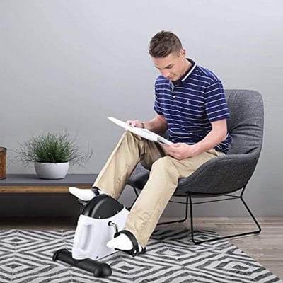 Thijox - Mini Oefening Bike - Draagbare Hometrainer Fiets voor Thuis en Kantoor - Fitnessapparaat voor Been- en Armoefeningen - Compact en Lichtgewich
