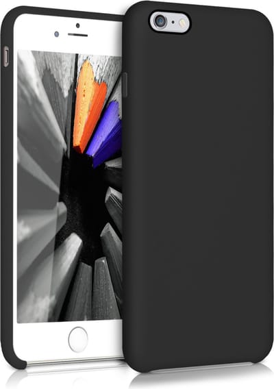 kwmobile telefoonhoesje geschikt voor Apple iPhone 6 Plus / 6S Plus - Hoesje met siliconen coating - Smartphone case in zwart