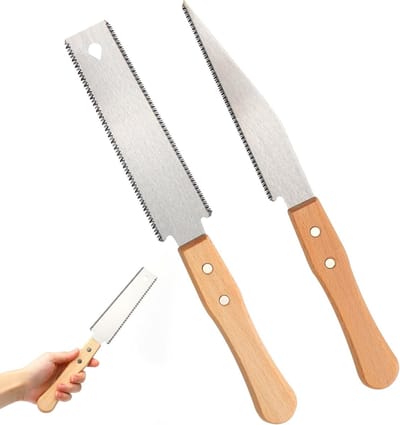 Japanse handzaag set van 2 stuks, fijne houtzaag voor precisiewerk, ideaal voor houtbewerking en verstekzagen