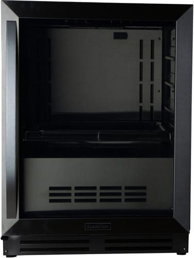 Klarstein koelkast, droogrijpkast, 1-zone koelkast met glazen deur, voor binnen- en buitengebruik met ledverlichting, vrijstaande of inbouwkoelkast, temperatuurbereik 1-25 °C, 98 liter - Touch - Mini Fridge - Compact Koelkast