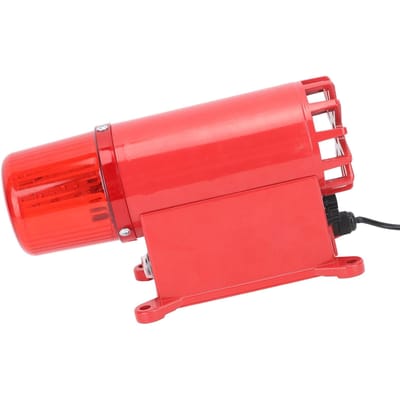 Alarme Industrielle Corne Haut Décibel Son Lumière Alarme 3 Réglages de Volume Lampe d'Avertissement pour Grue de Port Extérieure Prise US red