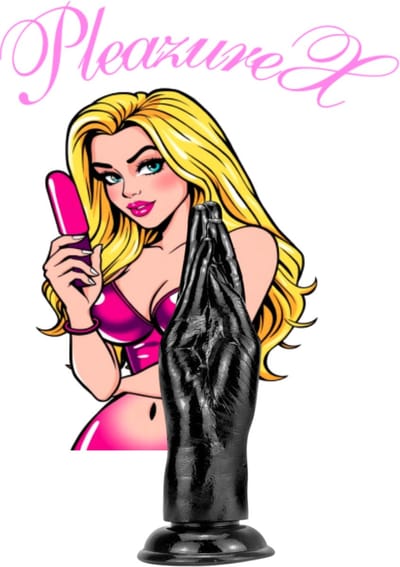 PleazureX - Sextoys series - Fist dildo - zwarte dildo - kleine vuist dildo - centimeters genieten 23 x 6