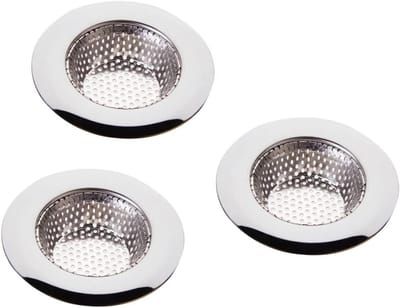 Afvoer Stopper - Badplug Zeef - Keuken Verstopping Voorkomen - Roestvrij Staal - 23 mm - Zilver