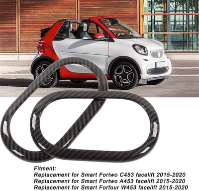 Dailygoods- Deurklink Bezel 2 Stuks - Hoogwaardig ABS - Vervanging voor Smart Fortwo - Interieur Deurgreep - Lichtgewicht - Duurzaam