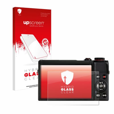 upscreen - Screenprotector voor Canon PowerShot G7 X Mark III - Folie Beschermfolie Beschermglas transparant