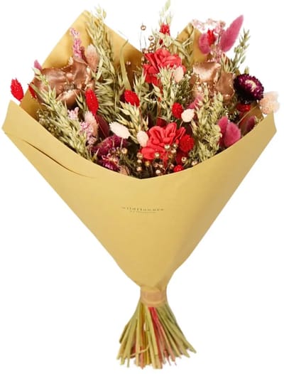 Wildflowers by Floriëtte Classic Bouquet - Red Allure - Rood - 60 cm - Droogbloemen - Boeket