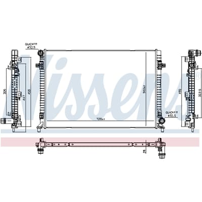 Radiator, motorkoeling NISSENS 606705