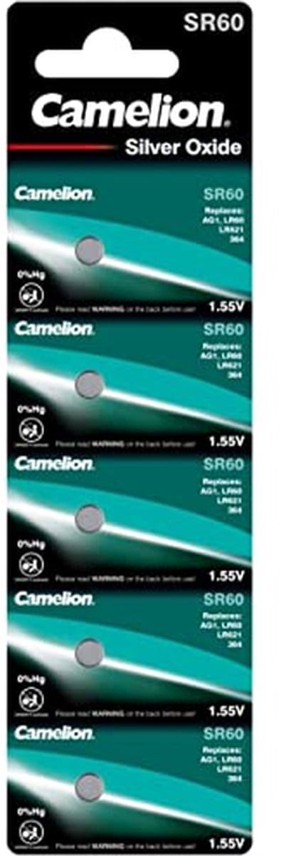 Knoopcel horloge-batterij SR60 SR60W G1 LR621 364 164 SR621 5 stuks zilveroxide 1.55 V