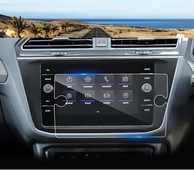 Navigatie Beschermfolie voor VW Tiguan 2 (2020-2023) - Tempered Glass, Schermbeschermer, 9H Kr scratchbestendig, Ideaal voor GPS en Touchscreen Bescherming