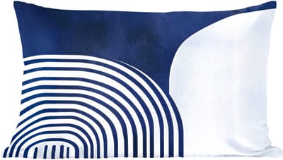 Sierkussens - Kussentjes Woonkamer - 60x40 cm - Donkerblauw - Abstract - Lijnen