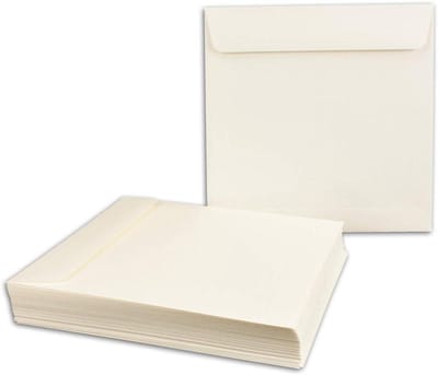 Vierkante Enveloppen - Opal White Envelopes - Uitnodigingen Versturen - FSC Gecertificeerd Papier - 19 x 19 cm - Opal Wit