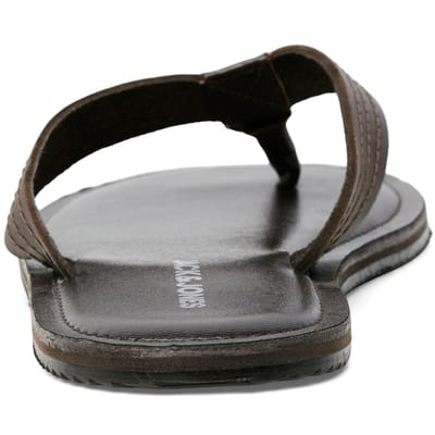 Jack & Jones Washton Leren Heren Bruine Stone Slippers