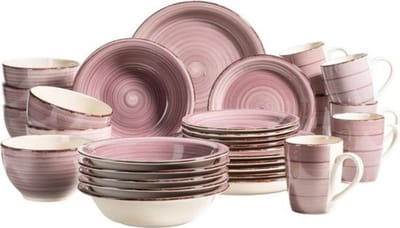 Thuys – Luxe Serviesset – 30 Delig – 6 Persoons – Complete Set – Stijlvol Design – Roze