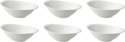 Palmer - White Delight - Schaal - Kom - 6 stuks - 20 cl - 16 x 10,5 cm - Wit - Porselein - Bordenset