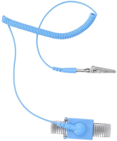 Verstelbare antistatische polsband met ESD-aarding, 1.8m gronddraad, ideaal voor elektronica en reparaties