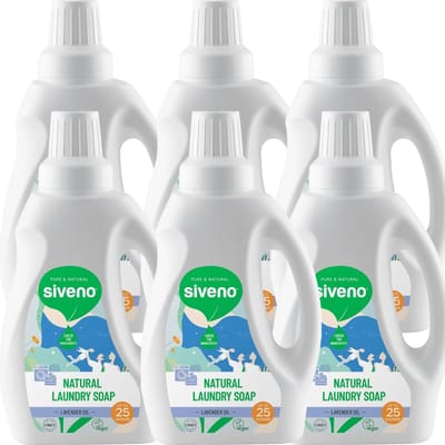 Siveno Natuurlijk / Neutraal Wasmiddel - 100% natuurlijke ingrediënten - 25 x6 wasbeurten - Voordeelpak 36 stuks
