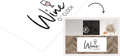 Keukenloper - Loper keuken - Wijn - Quotes - Spreuken - Wine o'clock - 120x60 cm - Keukenloper vinyl