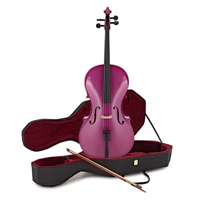 4/4 Studentencello met Koffer van Gear4music, Paars