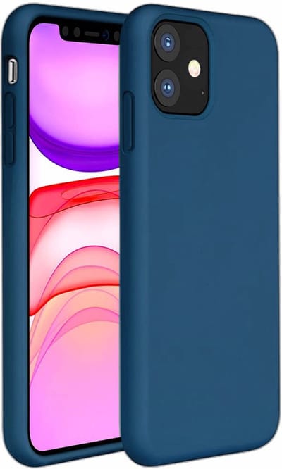 ShieldCase Silicone case geschikt voor Apple iPhone 11 hoesje - optimale bescherming - perfecte pasvorm - TPU Materiaal - blauw + Privacy Glas Screenprotector