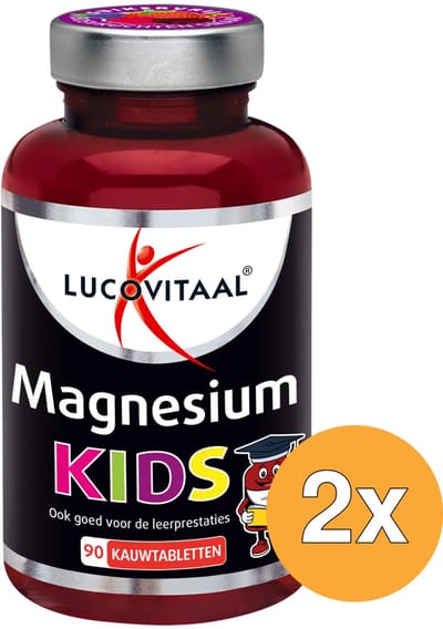 2x Lucovitaal Magnesium Kids (90 kauwtabletten)