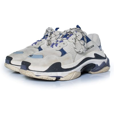 Balenciaga, Triple S sneakers in grijs en blauw
