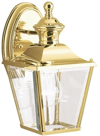 Kichler LED Wand Buitenlamp Bay Shore | 1X E27 Max 60W | IP44 | Dimbaar | Polished Brass