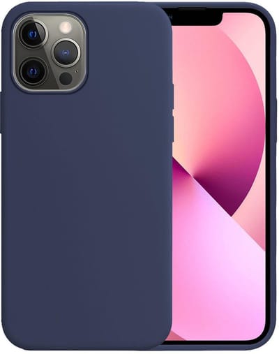 Hoesje - Geschikt voor Apple iPhone 13 Pro - Sterk & Shockproof - Hoes Cover - Siliconen Case - Telefoonhoesjes - Donkerblauw