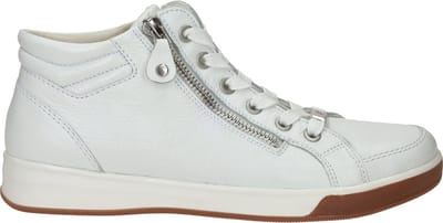 ara - 1244499 OM-ST-HIGH-SOFT - Hoge sneakersVeterlaarzenDames veterschoenenDames sneakersHalf-hoge schoenen - Kleur: Wit/beige - Maat: 42