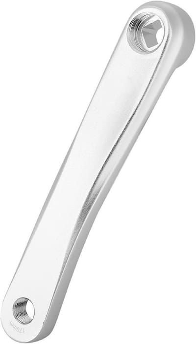 170mm Fietskruk Arm van Aluminium Legering, Enkelvoudige Crank, Vervangingsaccessoire voor Ketting en Rhombische Gat, Zilverkleurig