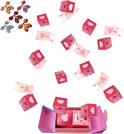 Verjaardags Surprise Box - Cadeau Doos - Geld Presenteren - Springend Effect - 19x14x8 cm - Rood