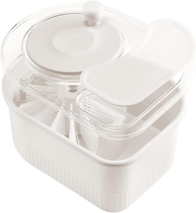 Fruit Spinner - Fruitwasser Kom - Groenten Wassen - Draaibaar Mechanisme - 32 x 19 x 15.5 cm - Wit