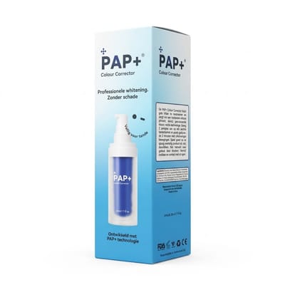 PAP+ Colour Corrector Tandenbleek Set - Tandenblekers - Whitening Strips - Tanden Bleken Thuis - Tandenbleekset - PAP+ White Strips - Bleekset - Teeth Whitening Set
